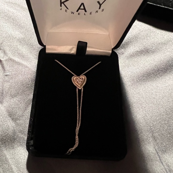 Kay Jewelers Sterling Silver + Rose Gold Bolo Heart Necklace - Picture 4 of 12